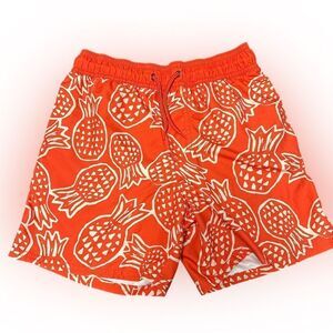 Boys carters size 8 bright, pineapple, swim trunks